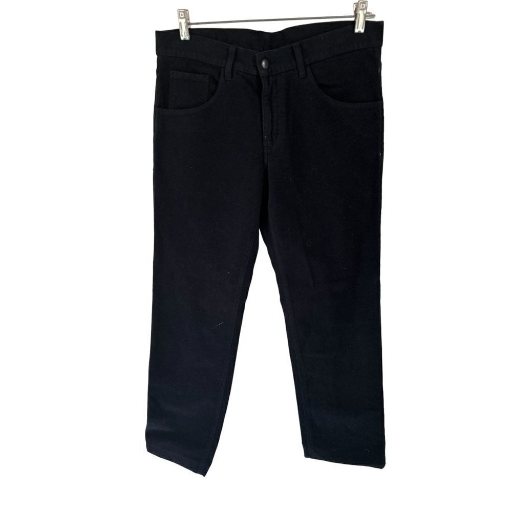 Made in Italy Emidio Tucci Navy Blue Velvet Casual Pants Cotton Chino Khaki 32/3